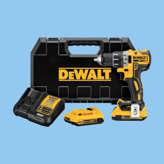 DeWalt 18V Brushless Compact Drill Driver, 2 x 2.0Ah batteries, charger and kit box