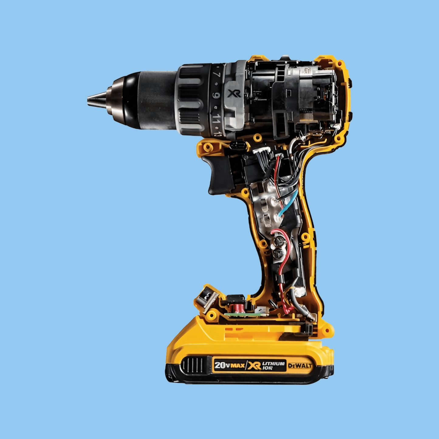 DeWalt 18V Brushless Compact Drill Driver, 2 x 5.0Ah batteries, charger and kit box