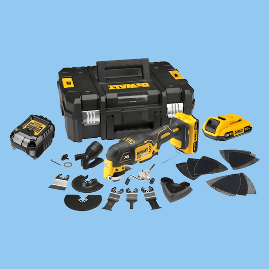 DeWalt DCS355D2-GB 18V XR Cordless Oscillating Tool - 2 X 2Ah Battery + Charger