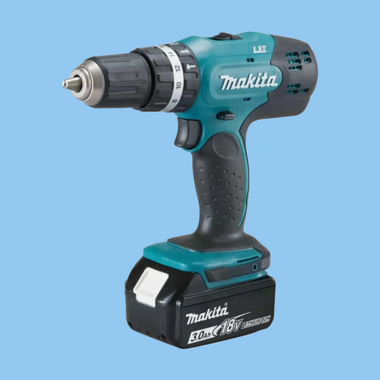 Makita Cordless Hammer Drill Driver W/Batteries & Charger, DHP453RFE