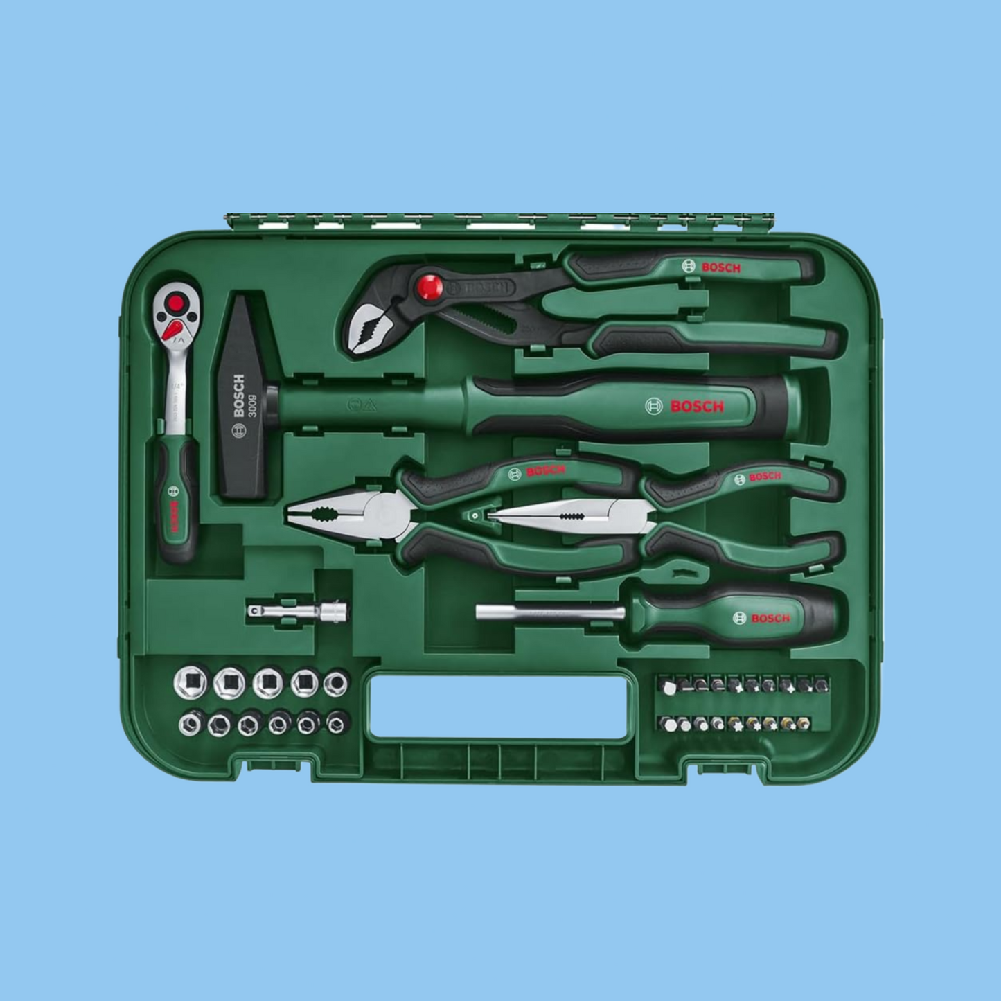 Bosch "Advanced" 52-Piece Hand Tool Set: Durable for DIYers